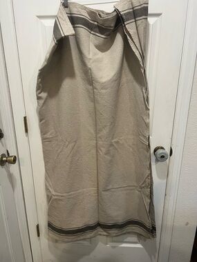 IKEA Beige and Dark Gray Striped Table Linen